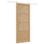 Skydedør ORKDAL Natur og hvid 86 x 211 cm Massivt fyrretræ