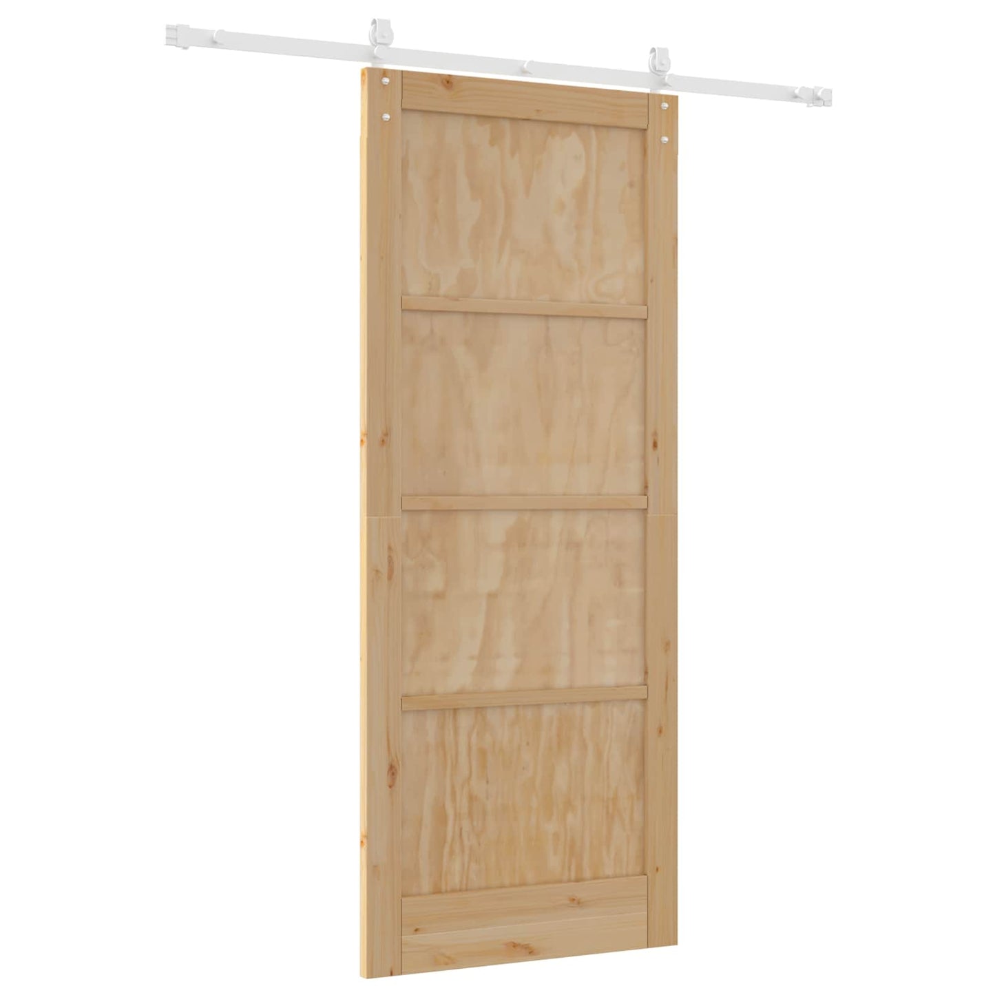 Skydedør ORKDAL Natur og hvid 86 x 211 cm Massivt fyrretræ