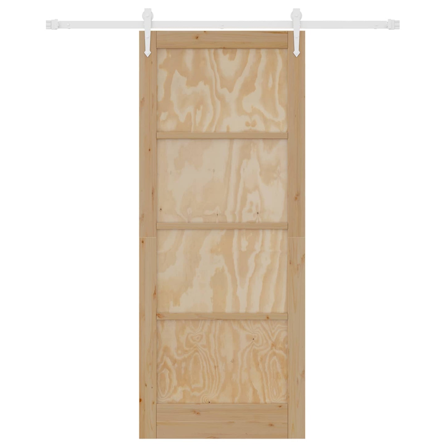 Skydedør ORKDAL Natur og hvid 86 x 211 cm Massivt fyrretræ