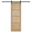 Skydedør ORKDAL Naturfarvet og sort 73,5 x 211 cm