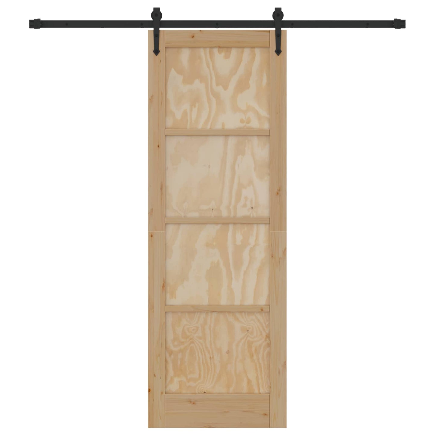 Skydedør ORKDAL Naturfarvet og sort 73,5 x 211 cm