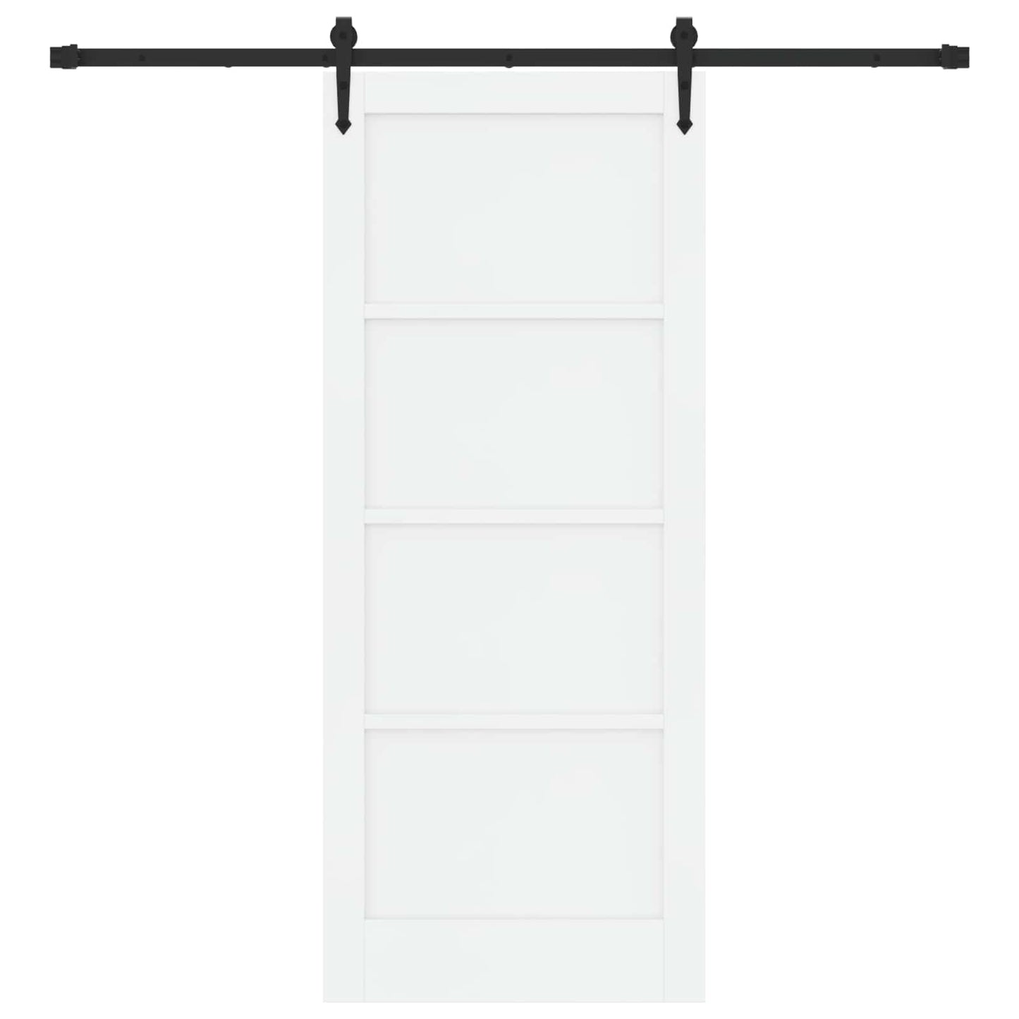 Skydedør ORKDAL Hvid og sort 83 x 202 cm Massivt fyrretræ