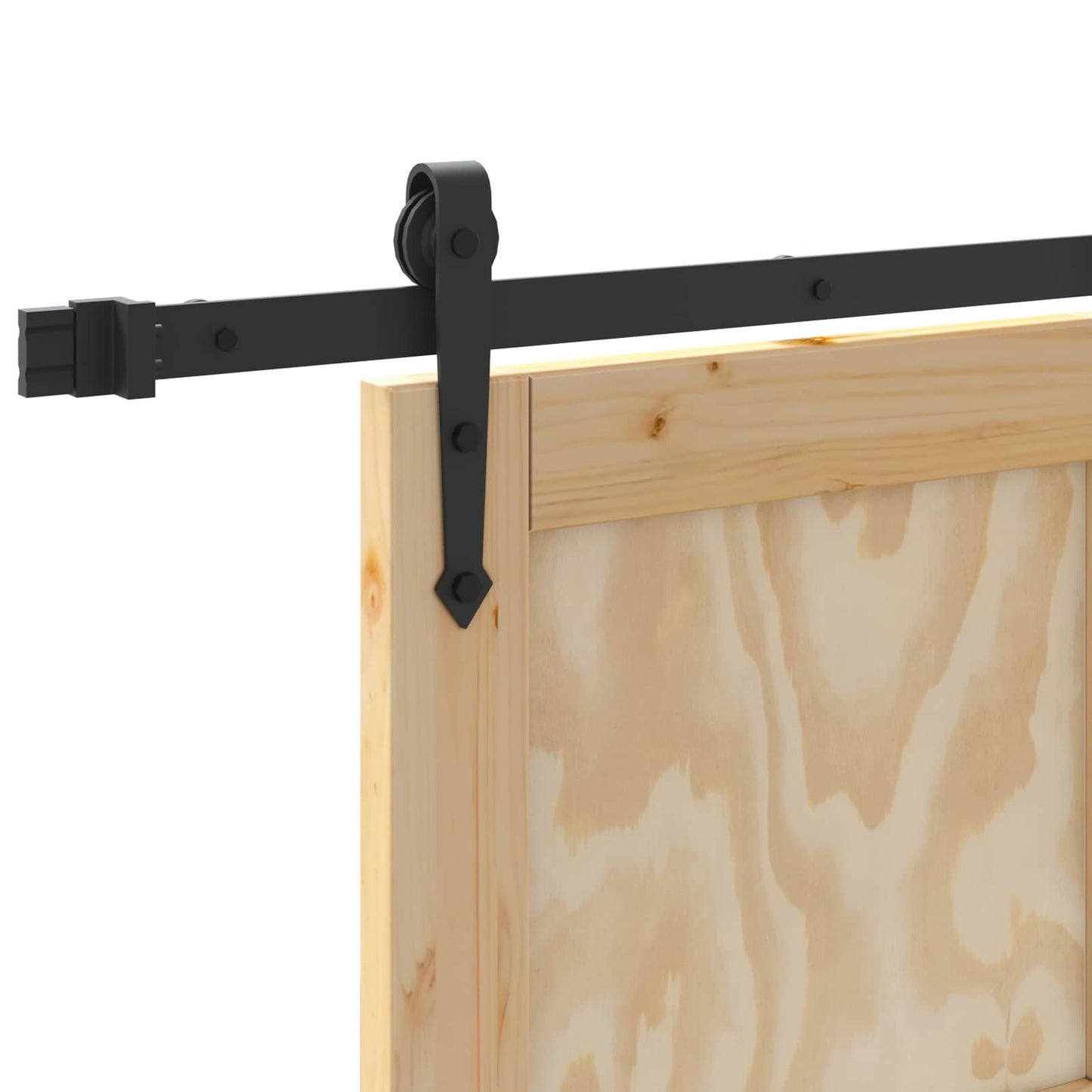 Skydedør ORKDAL Naturfarvet og sort 83 x 232 cm