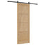 Skydedør ORKDAL Naturfarvet og sort 83 x 232 cm