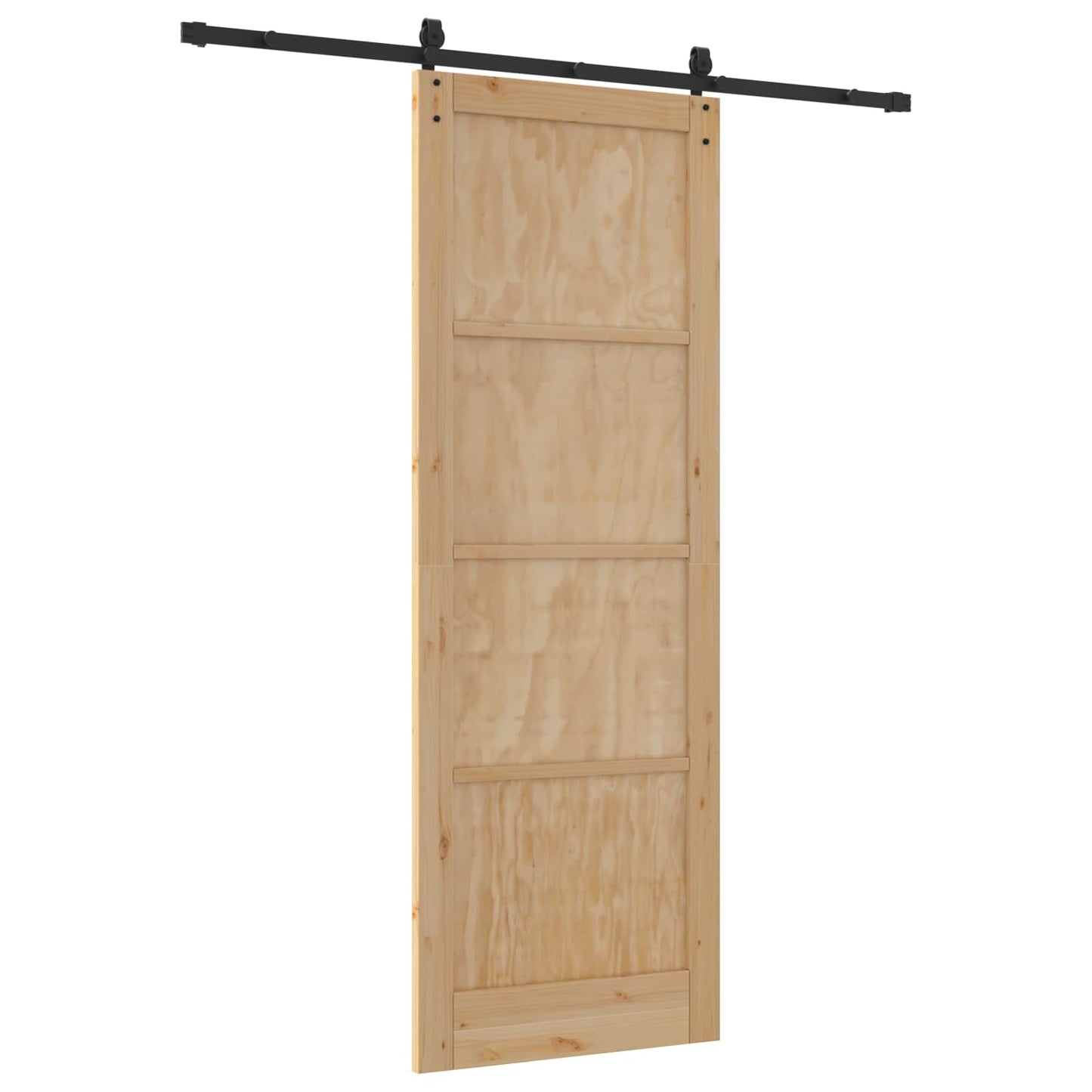 Skydedør ORKDAL Naturfarvet og sort 83 x 232 cm