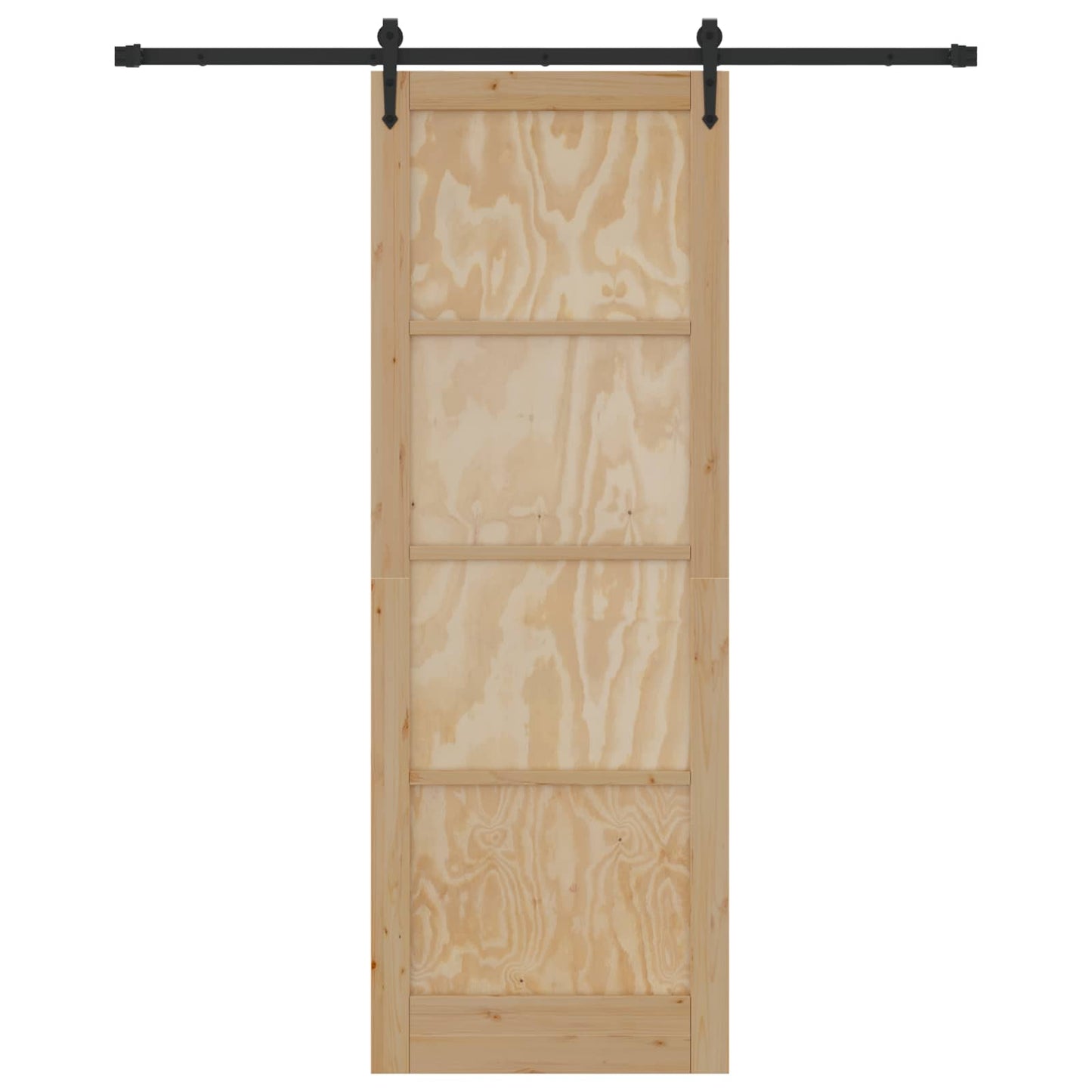 Skydedør ORKDAL Naturfarvet og sort 83 x 232 cm