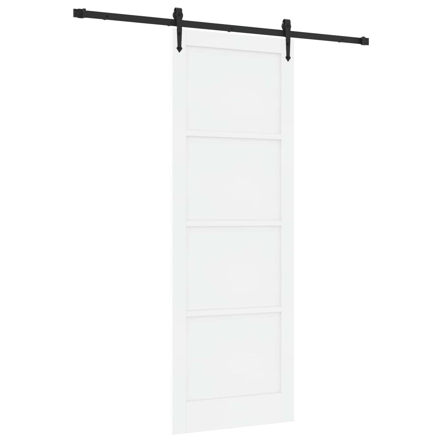 Skydedør ORKDAL Hvid og sort 83 x 232 cm Massivt fyrretræ