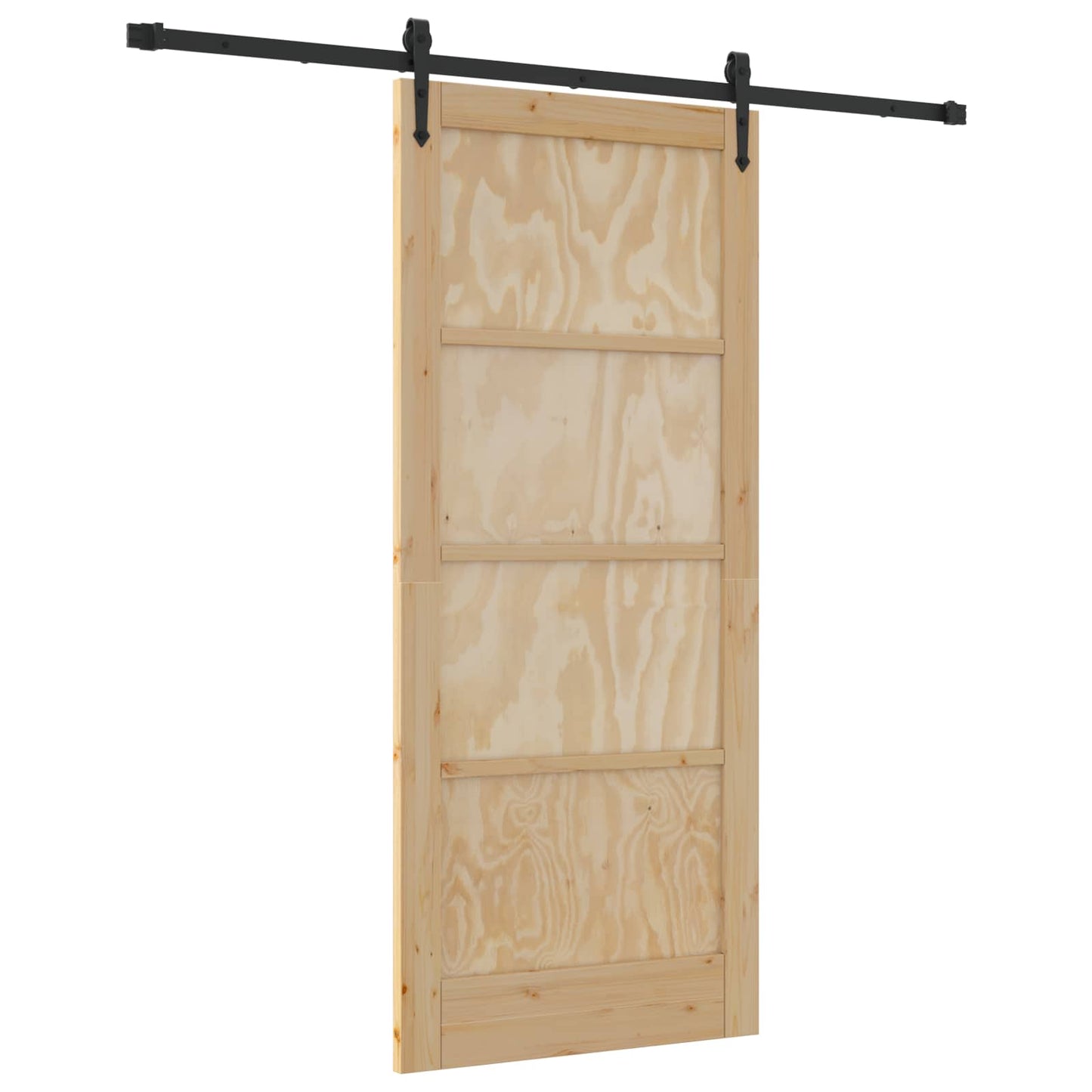 Skydedør ORKDAL Naturfarvet og sort 86 x 198,5 cm