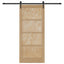 Skydedør ORKDAL Naturfarvet og sort 86 x 198,5 cm
