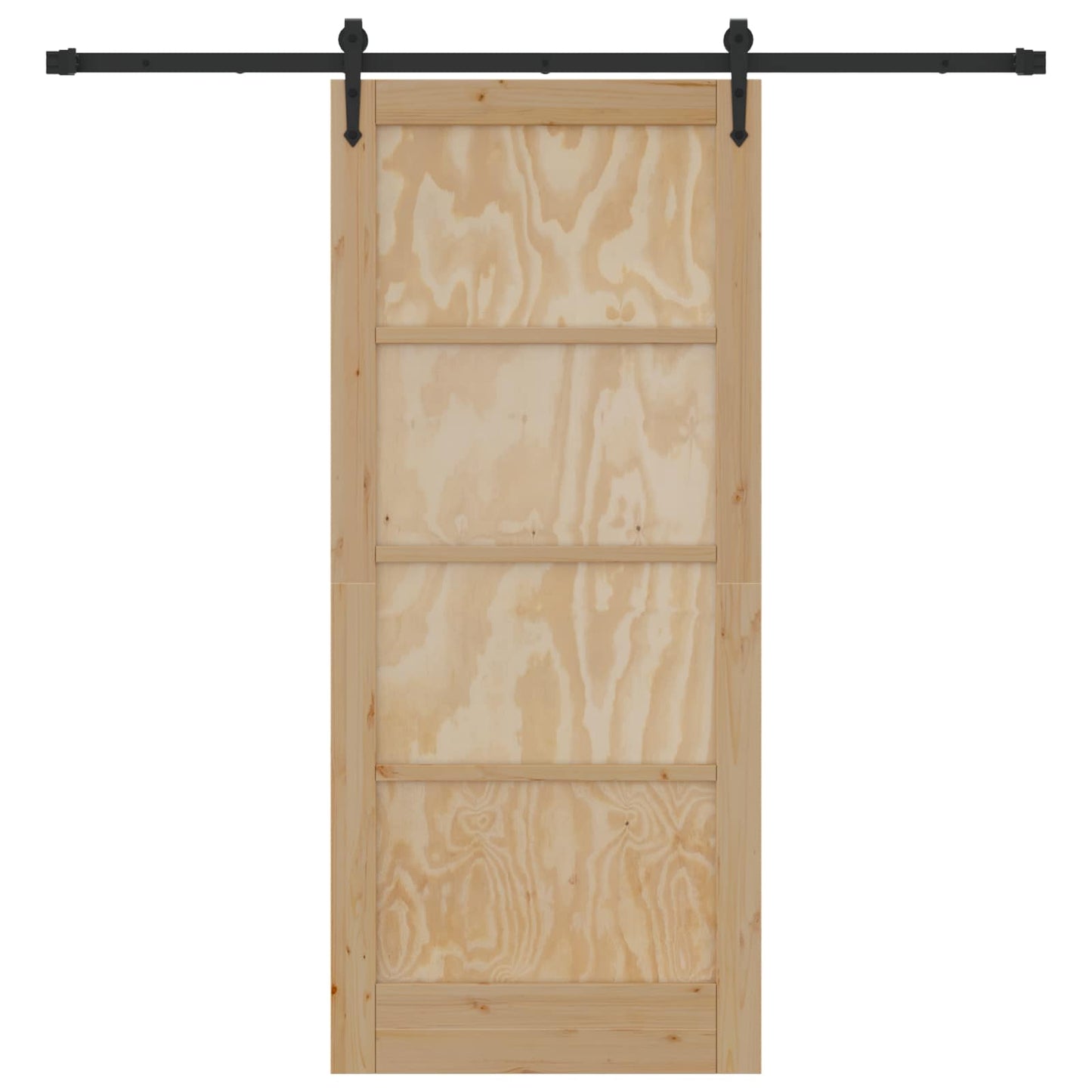 Skydedør ORKDAL Naturfarvet og sort 86 x 198,5 cm
