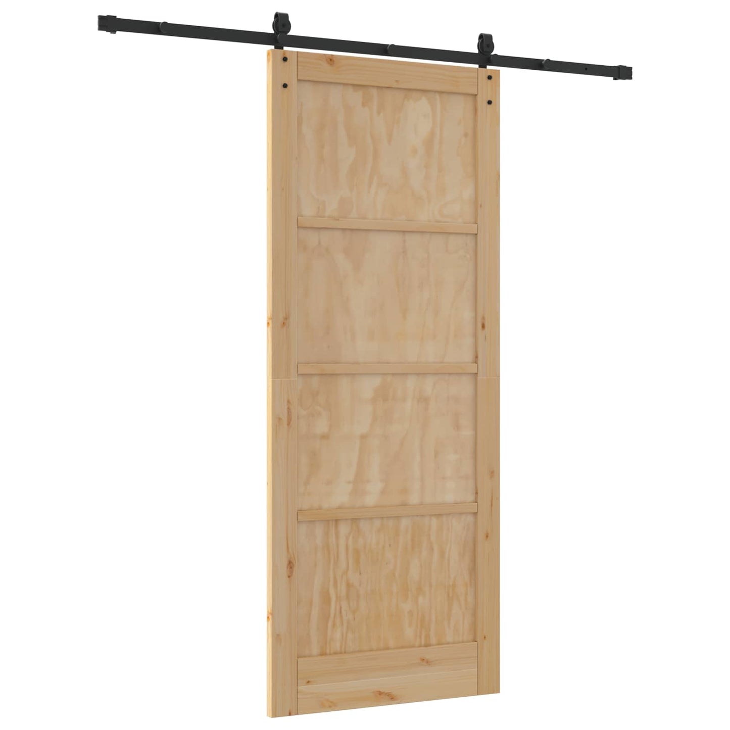 Skydedør ORKDAL Naturfarvet og sort 86 x 211 cm