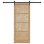 Skydedør ORKDAL Naturfarvet og sort 86 x 211 cm