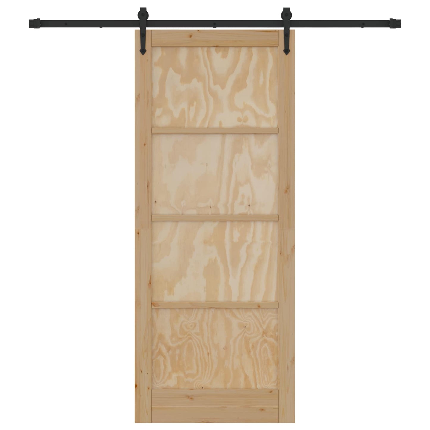 Skydedør ORKDAL Naturfarvet og sort 86 x 211 cm