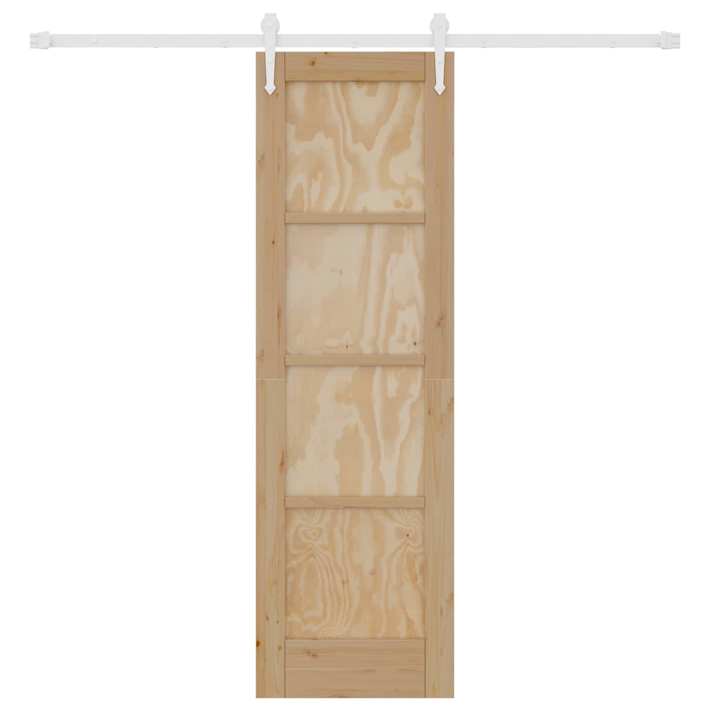 Skydedør ORKDAL Natur og hvid 61 x 198,5 cm Massivt fyrretræ
