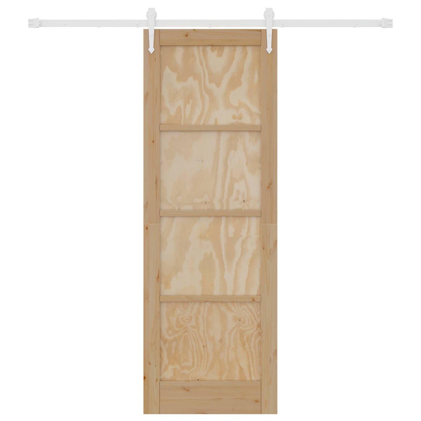 Skydedør ORKDAL Natur og hvid 73,5 x 211 cm Massivt fyrretræ