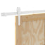 Skydedør ORKDAL Natur og hvid 83 x 232 cm Massivt fyrretræ