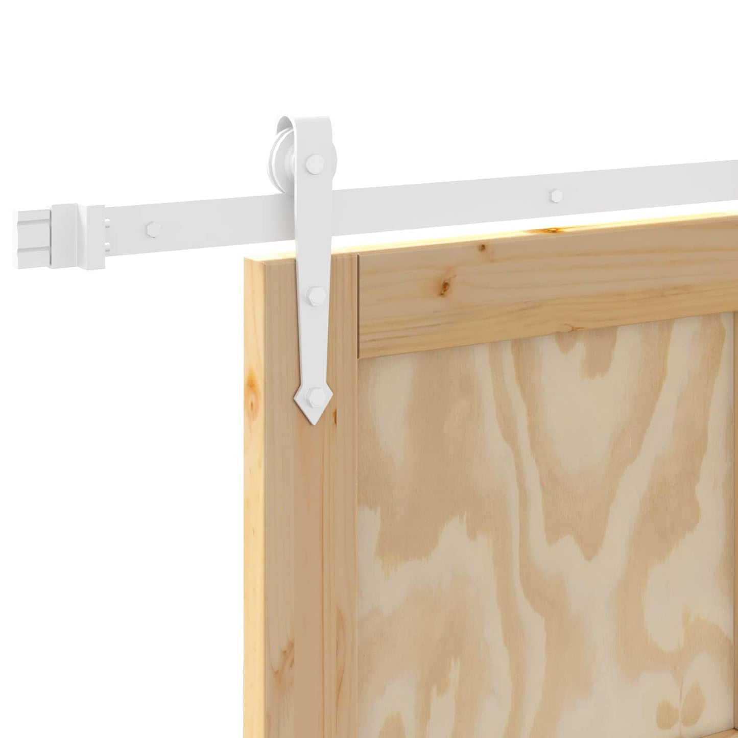 Skydedør ORKDAL Natur og hvid 83 x 232 cm Massivt fyrretræ