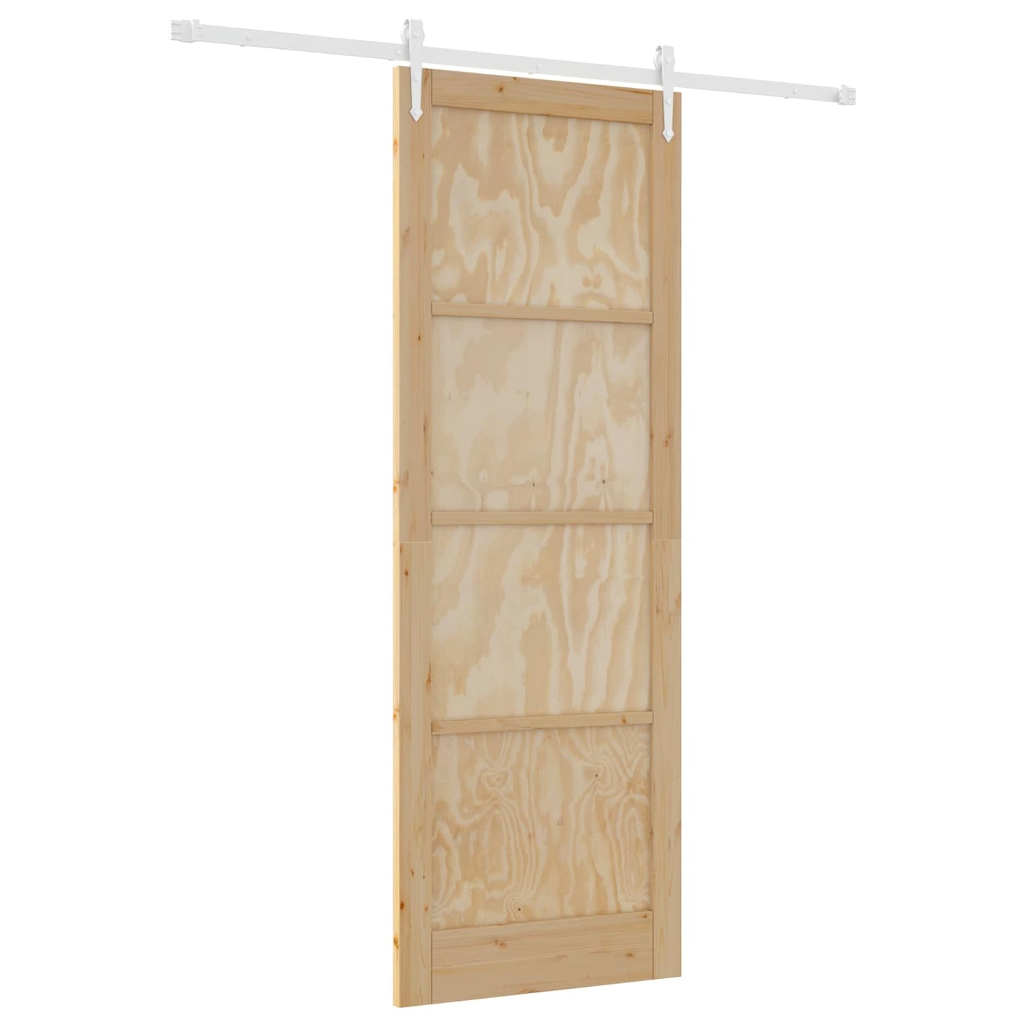 Skydedør ORKDAL Natur og hvid 83 x 232 cm Massivt fyrretræ