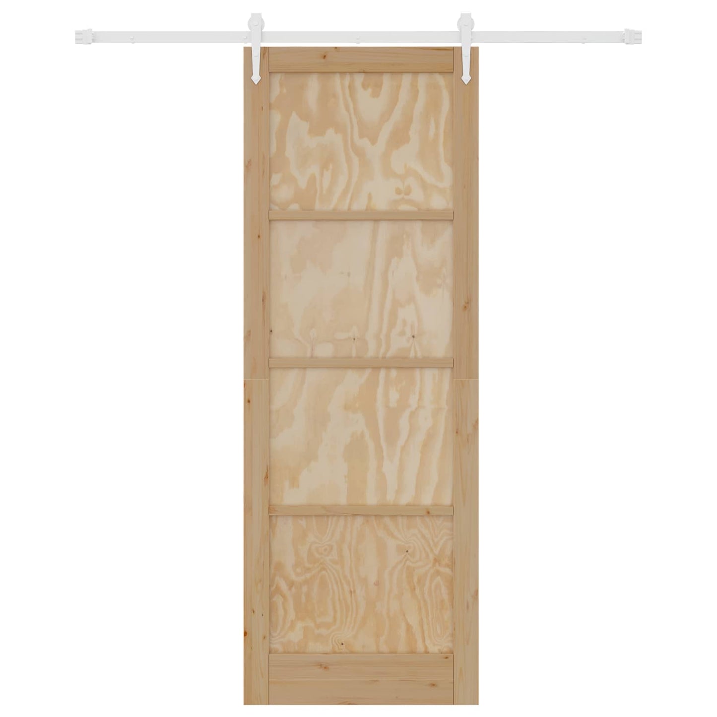 Skydedør ORKDAL Natur og hvid 83 x 232 cm Massivt fyrretræ