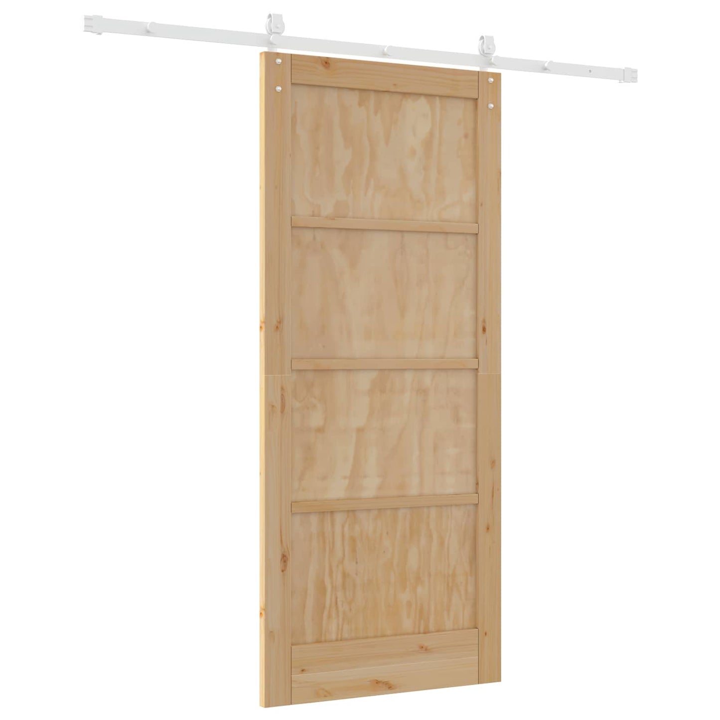 Skydedør ORKDAL Natur og hvid 86 x 198,5 cm Massivt fyrretræ