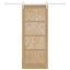 Skydedør ORKDAL Natur og hvid 86 x 211 cm Massivt fyrretræ