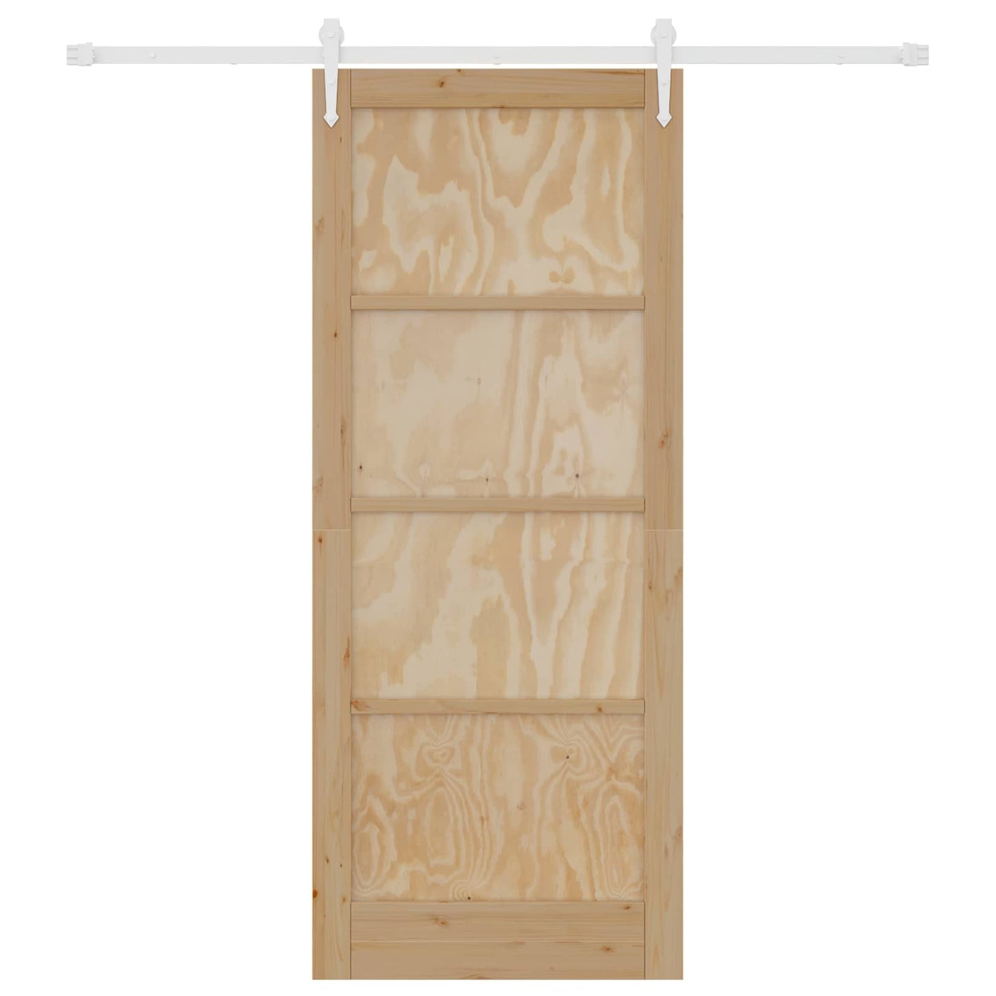 Skydedør ORKDAL Natur og hvid 86 x 211 cm Massivt fyrretræ