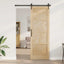 Skydedør ORKDAL Naturfarvet 83 x 232 cm Massivt fyrretræ