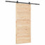 Skydedør 80 x 208 cm Massivt fyrretræ Naturfarvet