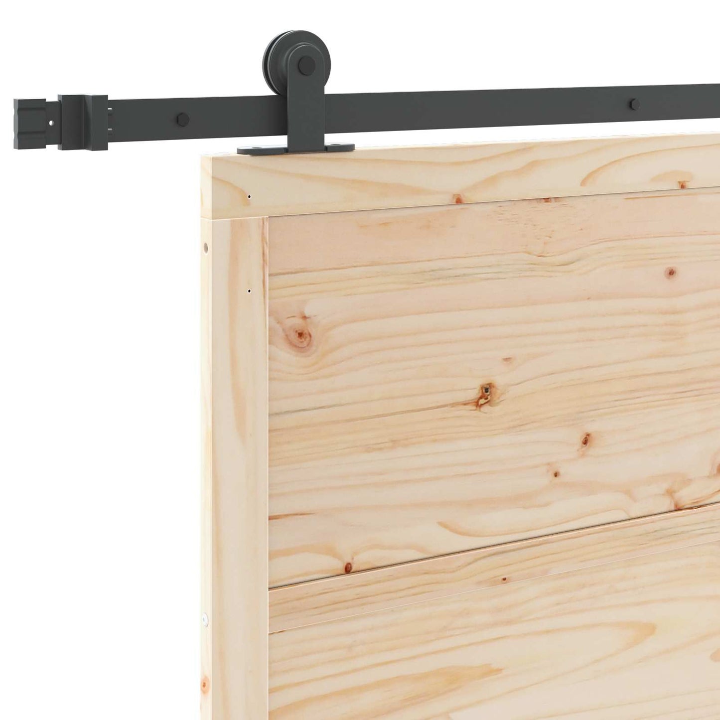 Skydedør 80 x 208 cm Massivt fyrretræ Naturfarvet
