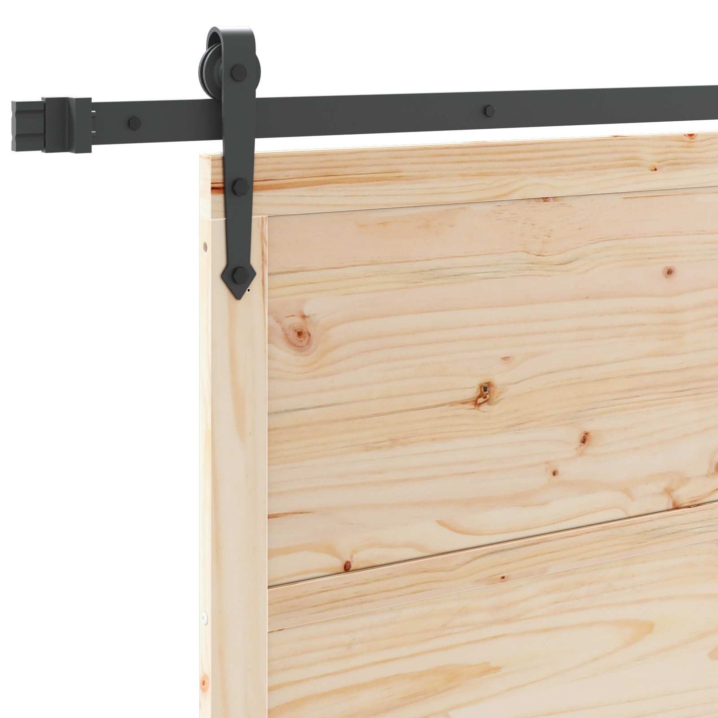 Skydedør 100 x 208 cm Massivt fyrretræ Naturfarvet