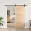 Skydedør 90 x 208 cm Massivt fyrretræ Naturfarvet
