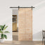 Skydedør Naturfarvet 80 x 208 cm Massivt fyrretræ