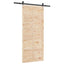 Skydedør Naturfarvet 80 x 208 cm Massivt fyrretræ