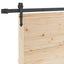 Skydedør 90 x 208 cm Massivt fyrretræ Naturfarvet