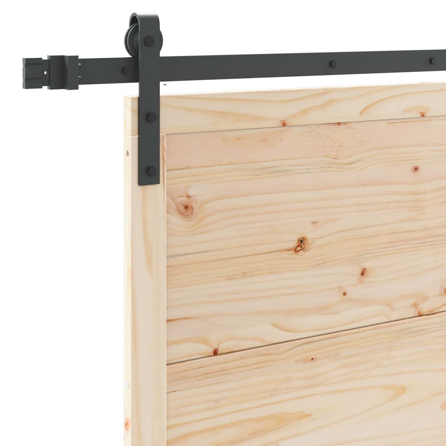 Skydedør Naturfarvet 90 x 208 cm Massivt fyrretræ