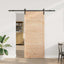 Skydedør Naturfarvet 90 x 208 cm Massivt fyrretræ