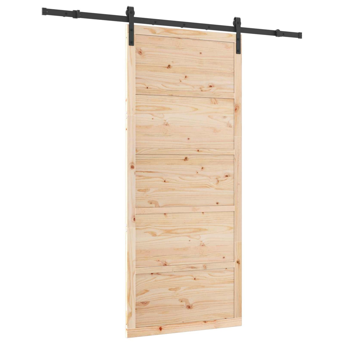 Skydedør Naturfarvet 90 x 208 cm Massivt fyrretræ