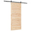Skydedør Naturfarvet 90 x 208 cm Massivt fyrretræ