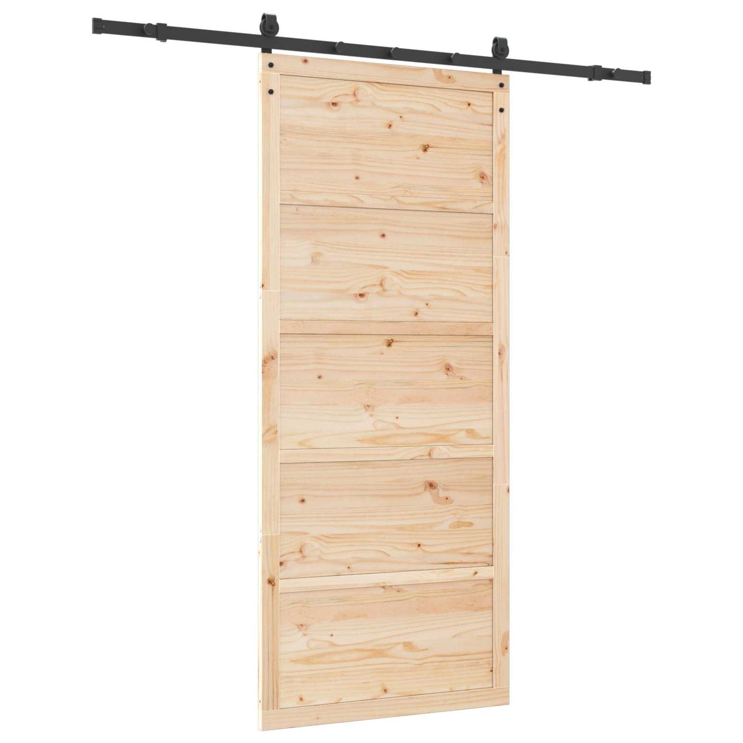 Skydedør Naturfarvet 90 x 208 cm Massivt fyrretræ