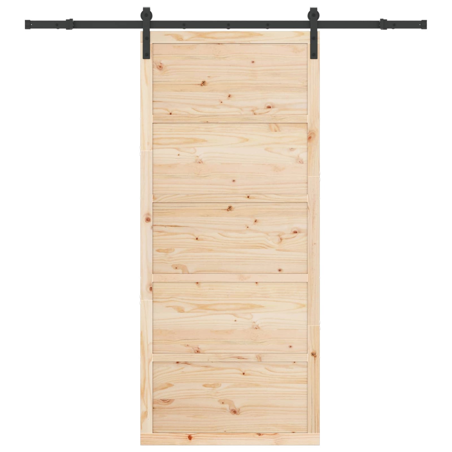 Skydedør Naturfarvet 80 x 208 cm Massivt fyrretræ