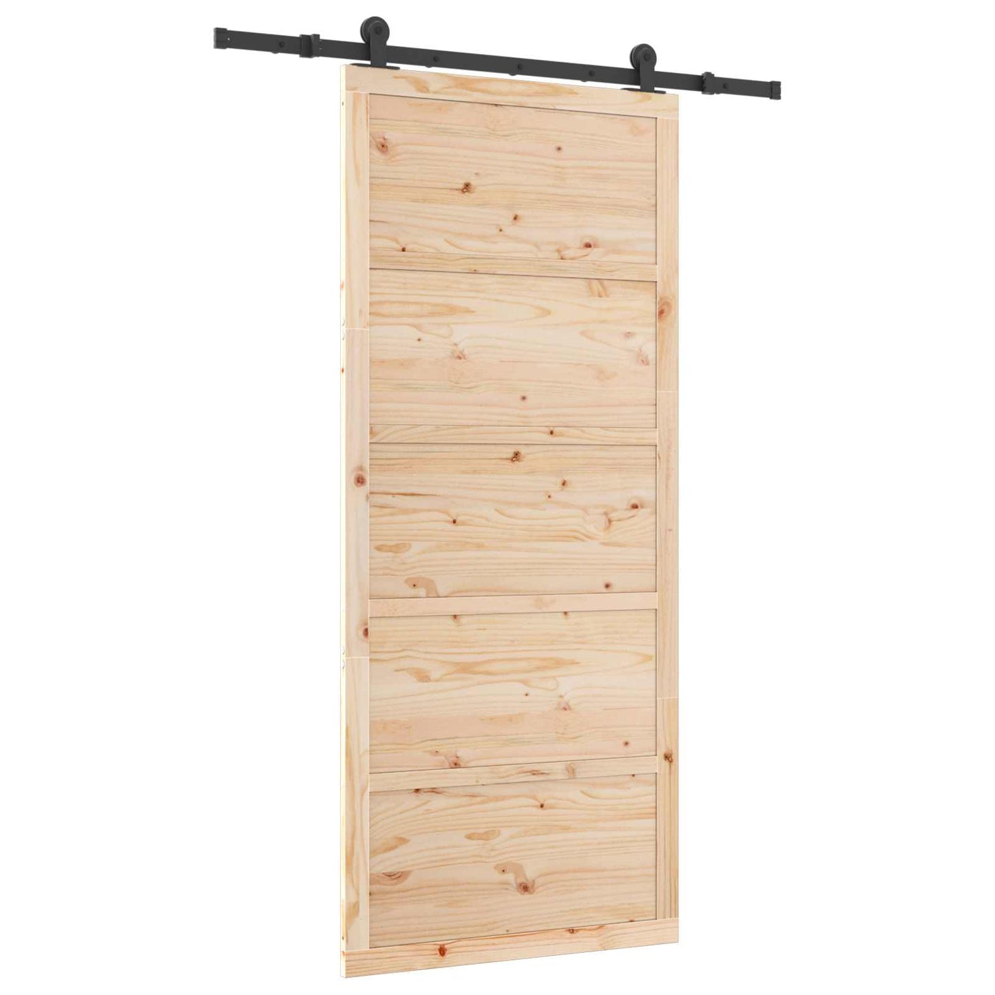 Skydedør Naturfarvet 80 x 208 cm Massivt fyrretræ
