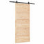 Skydedør Naturfarvet 80 x 208 cm Massivt fyrretræ