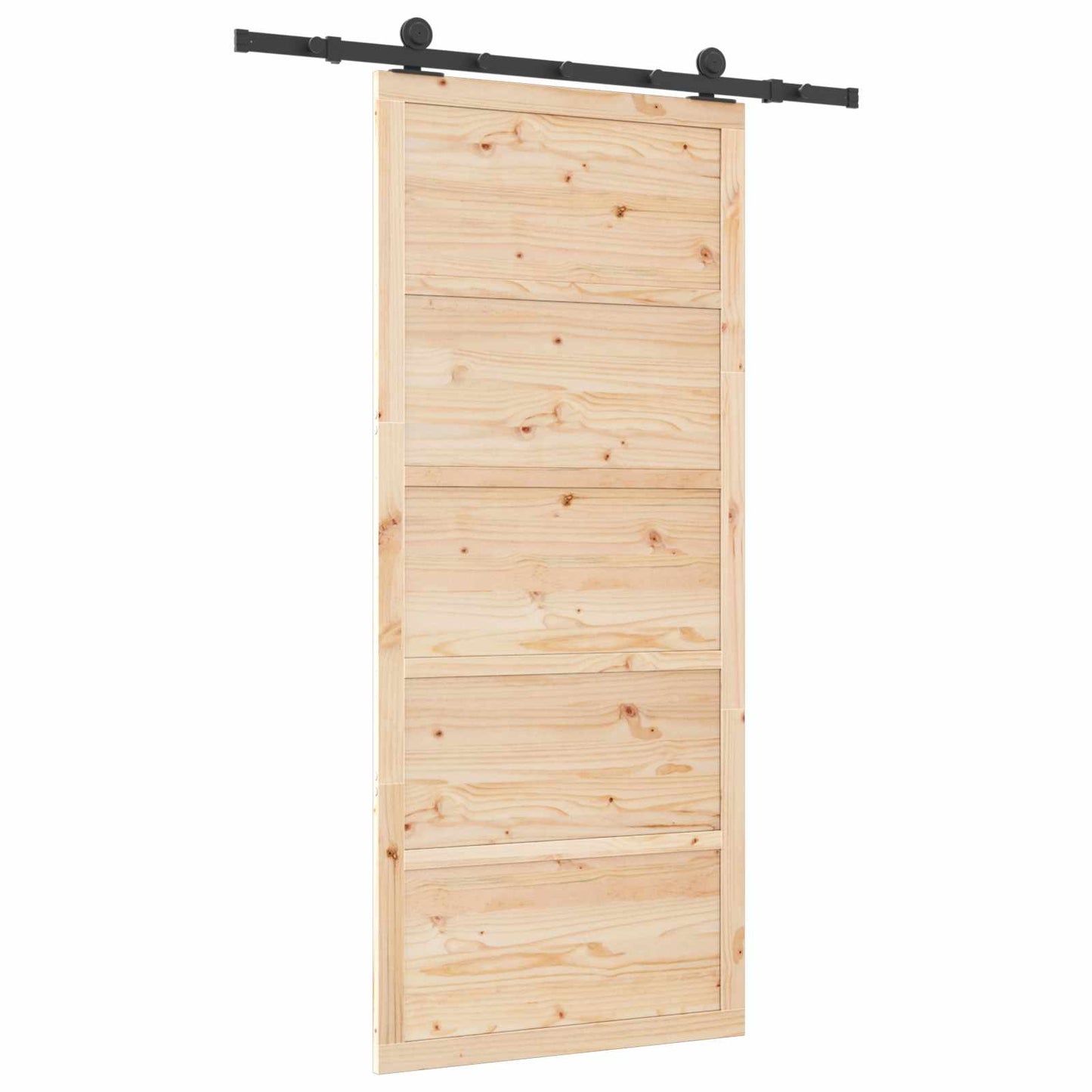Skydedør Naturfarvet 80 x 208 cm Massivt fyrretræ