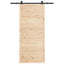 Skydedør Naturfarvet 80 x 208 cm Massivt fyrretræ