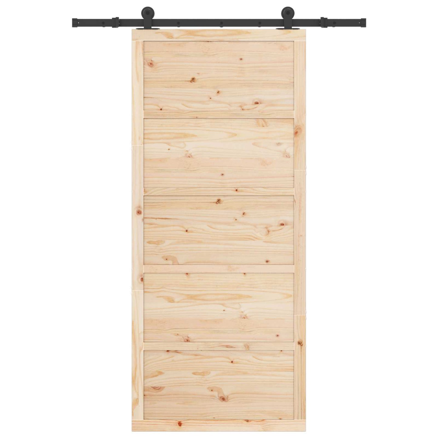 Skydedør Naturfarvet 80 x 208 cm Massivt fyrretræ