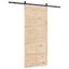 Skydedør Naturfarvet 100 x 208 cm Massivt fyrretræ
