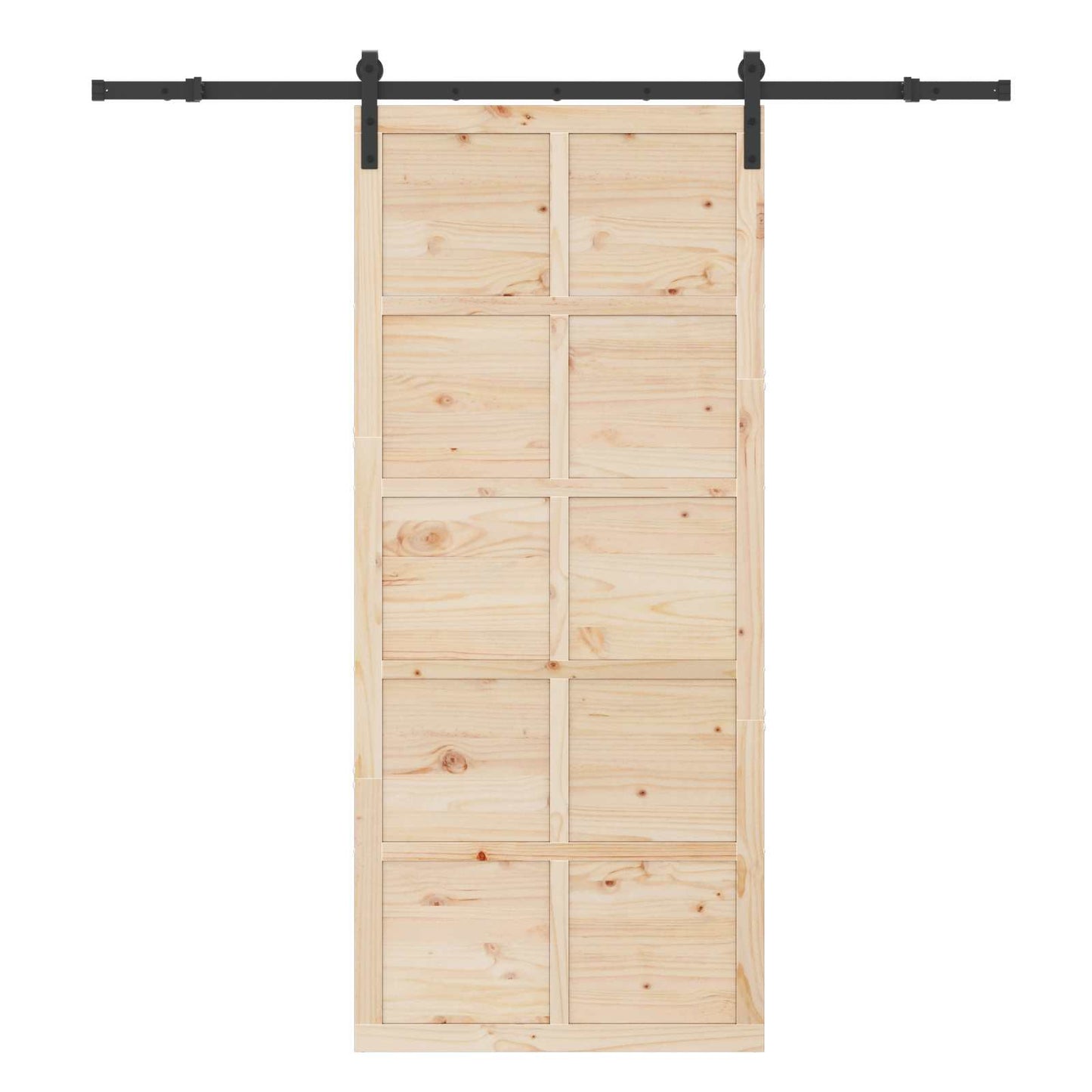 Skydedør Naturfarvet 100 x 208 cm Massivt fyrretræ