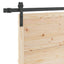 Skydedør Naturfarvet 90 x 208 cm Massivt fyrretræ