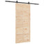 Skydedør 80 x 208 cm Massivt fyrretræ Naturfarvet