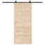 Skydedør 80 x 208 cm Massivt fyrretræ Naturfarvet